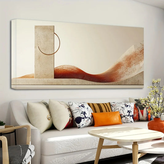 Nordic Geometric Poster With Solid Pine Wood Frame