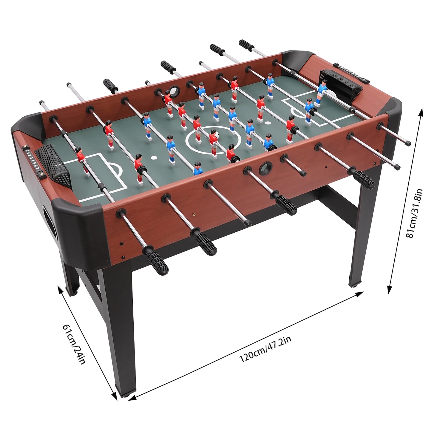 Premium Foosball Table With Scoreboard And Ball Storage