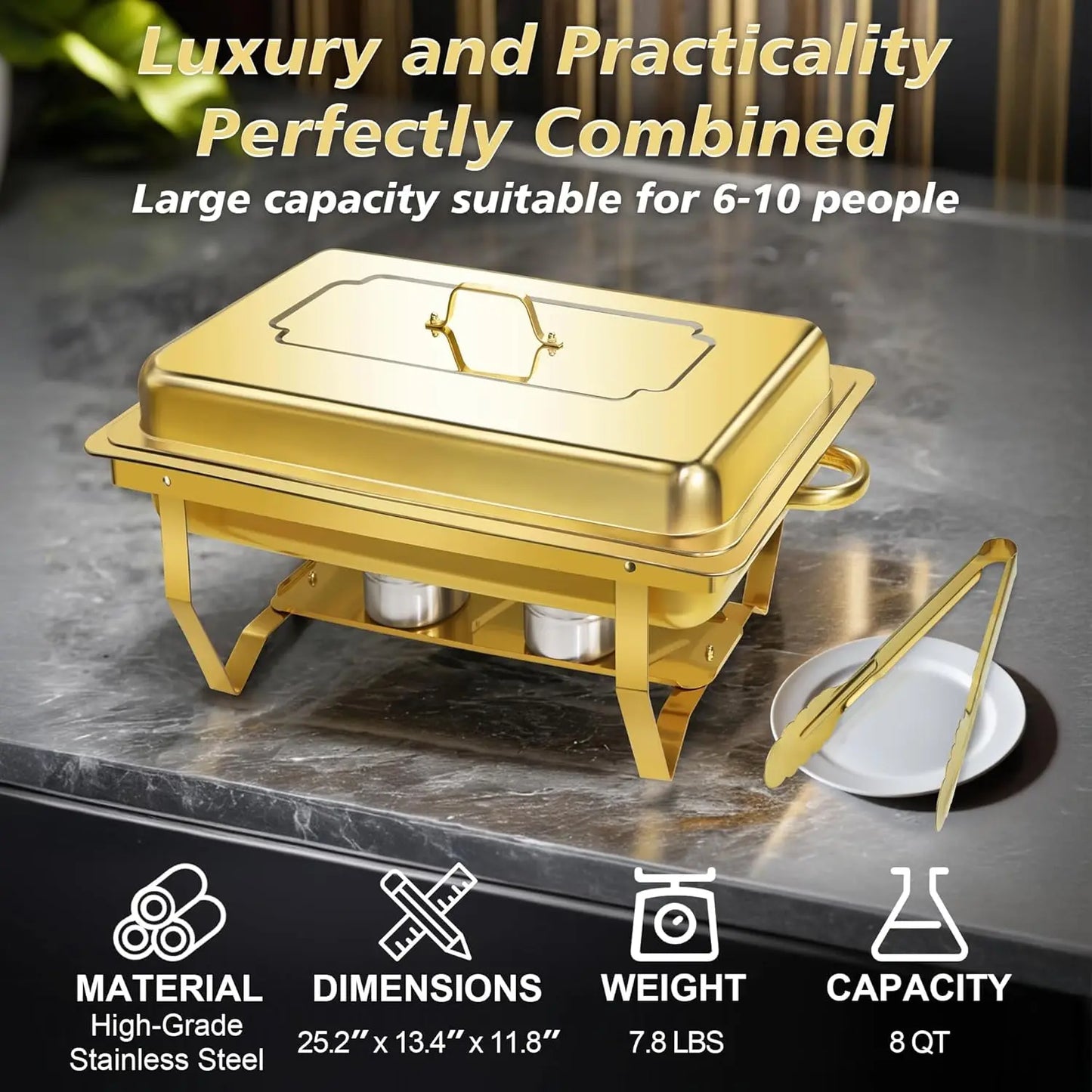 Elegant Buffet Chafing Dish Set For Event Catering