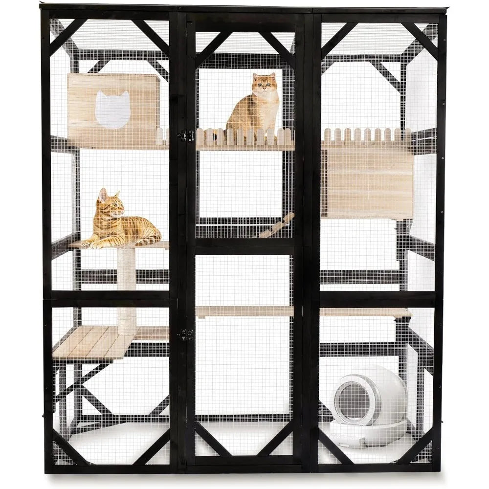 Outdoor Cat Enclosure Walk In Kitty House For Cats Patio