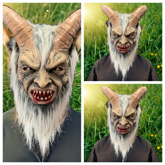 Realistic Dark Night Diablo Latex Mask for Parties and Role Play