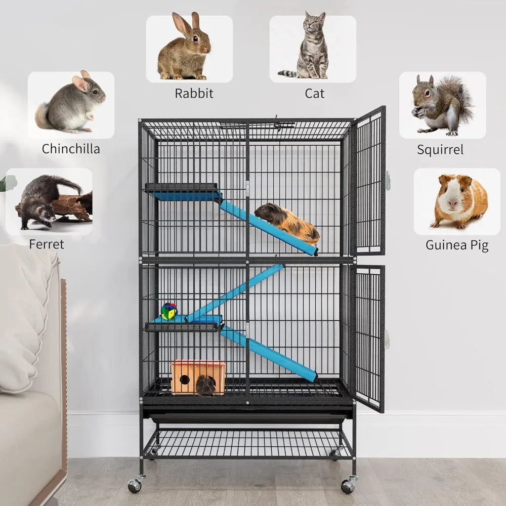 Metal Multi Tier Small Animal Cage For Rats Ferrets