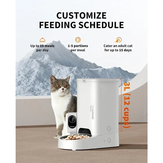 Automatic Cat Feeder With Camera And Night Vision Features