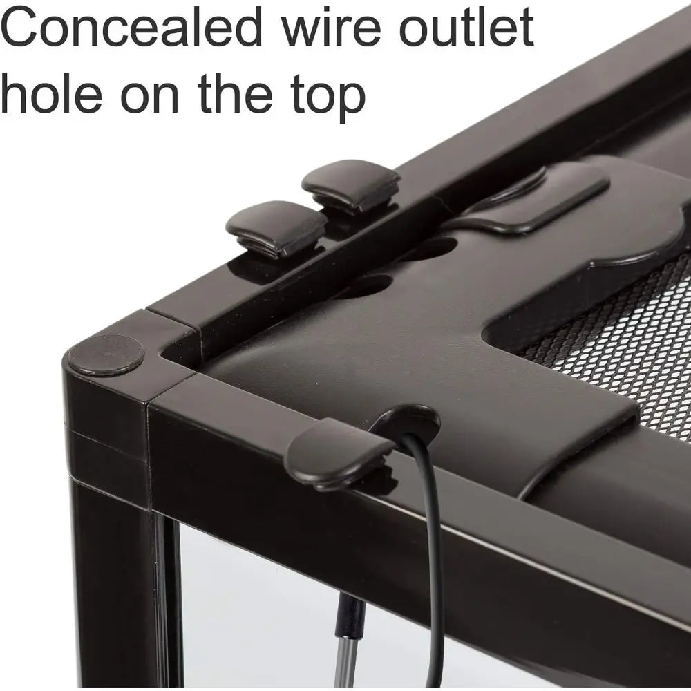 Glass Front Reptile Terrarium With Sliding Screen Door Ventilation