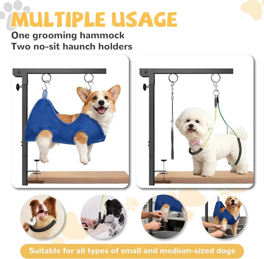 Foldable Dog Grooming Arm With Clamp And Hammock For Table