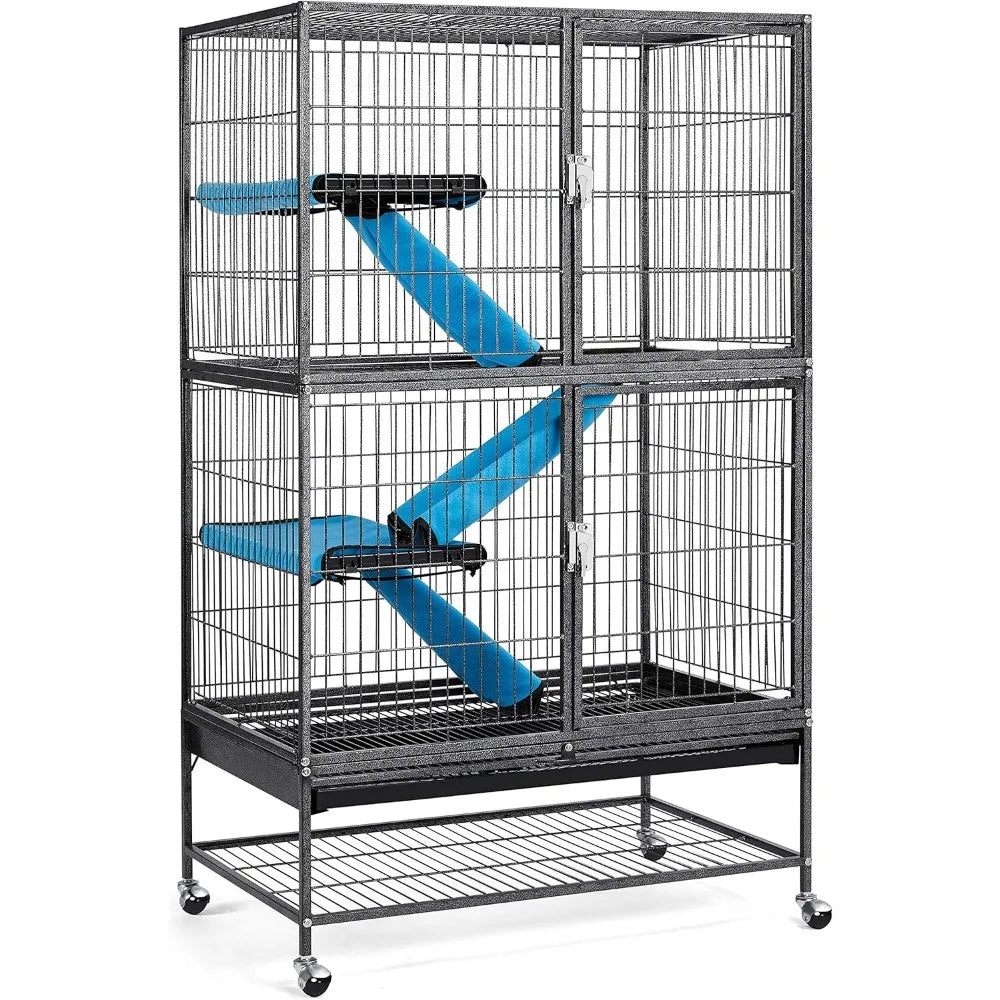 Two Story Rolling Metal Critter Cage For Small Pets