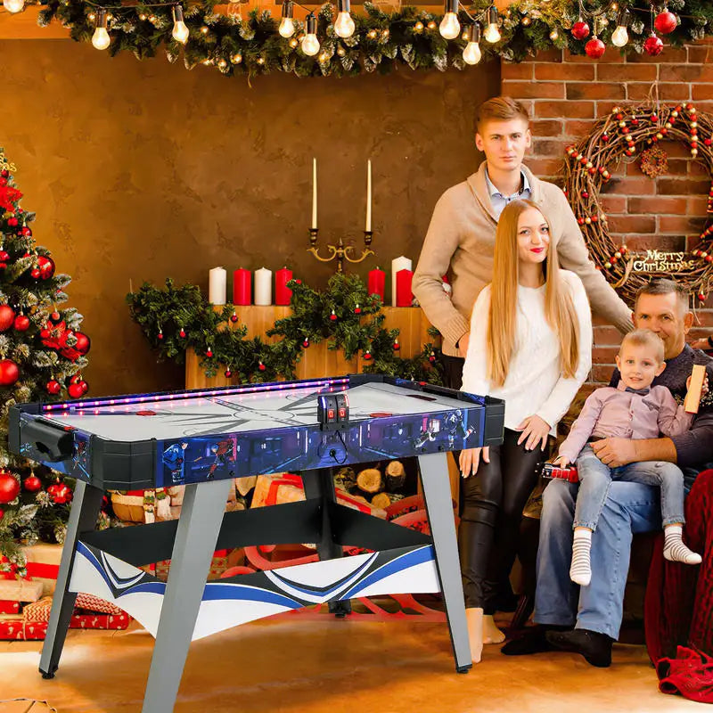 Air Powered Hockey Table With Pushers And Pucks For Fun