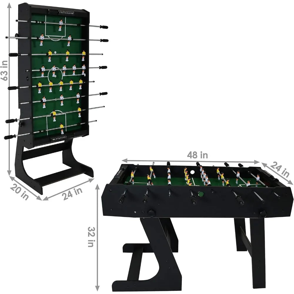 Foldable Foosball Table With Score Keeper For Indoor Play