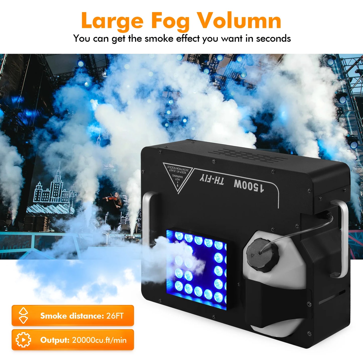 Fog Machine with LED Lights for Parties and Events