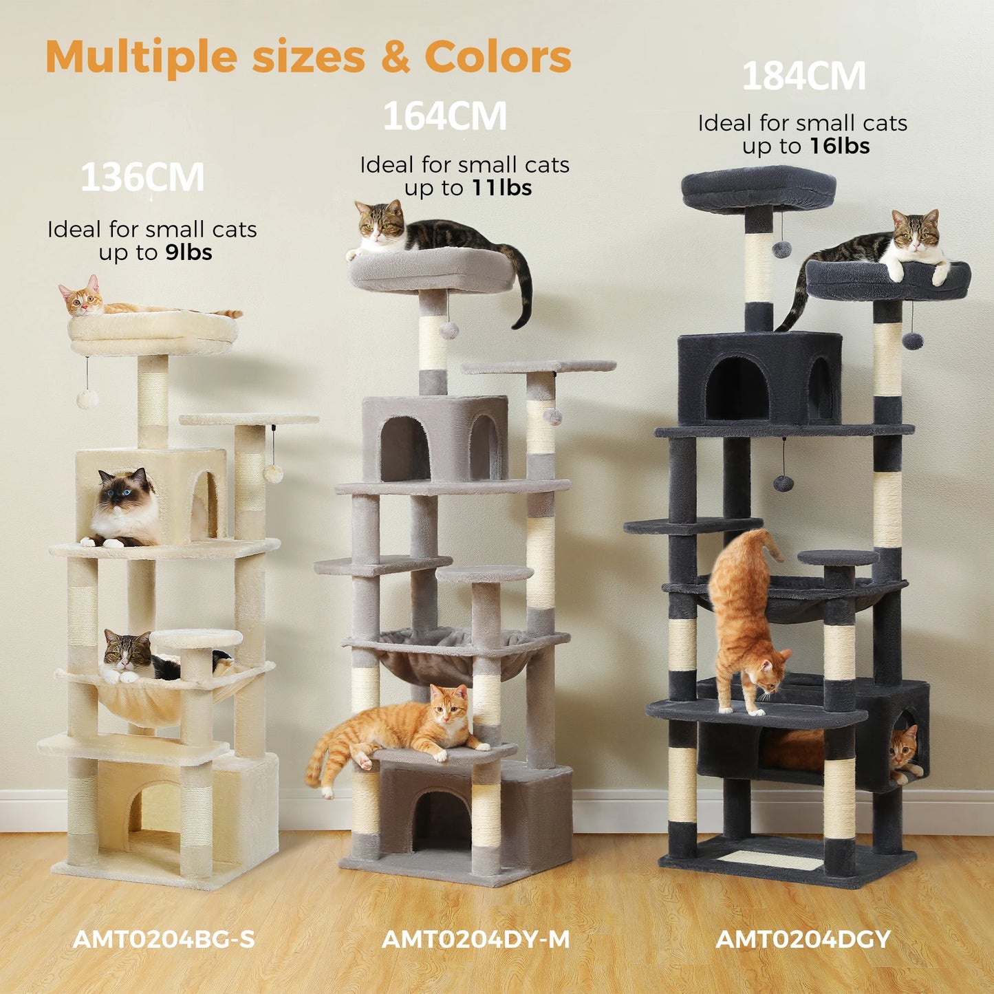 PAWZ Road Large Multi-Level Cat Tree &amp; Condo for Large Cats