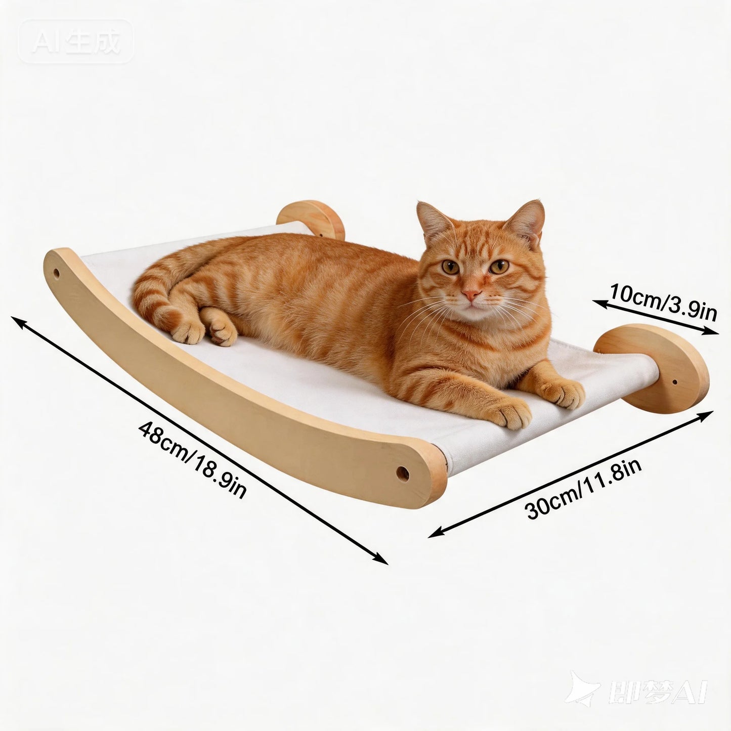 Wall-Mounted Cat Hammock &amp; Climbing Shelf with Sisal Scratcher