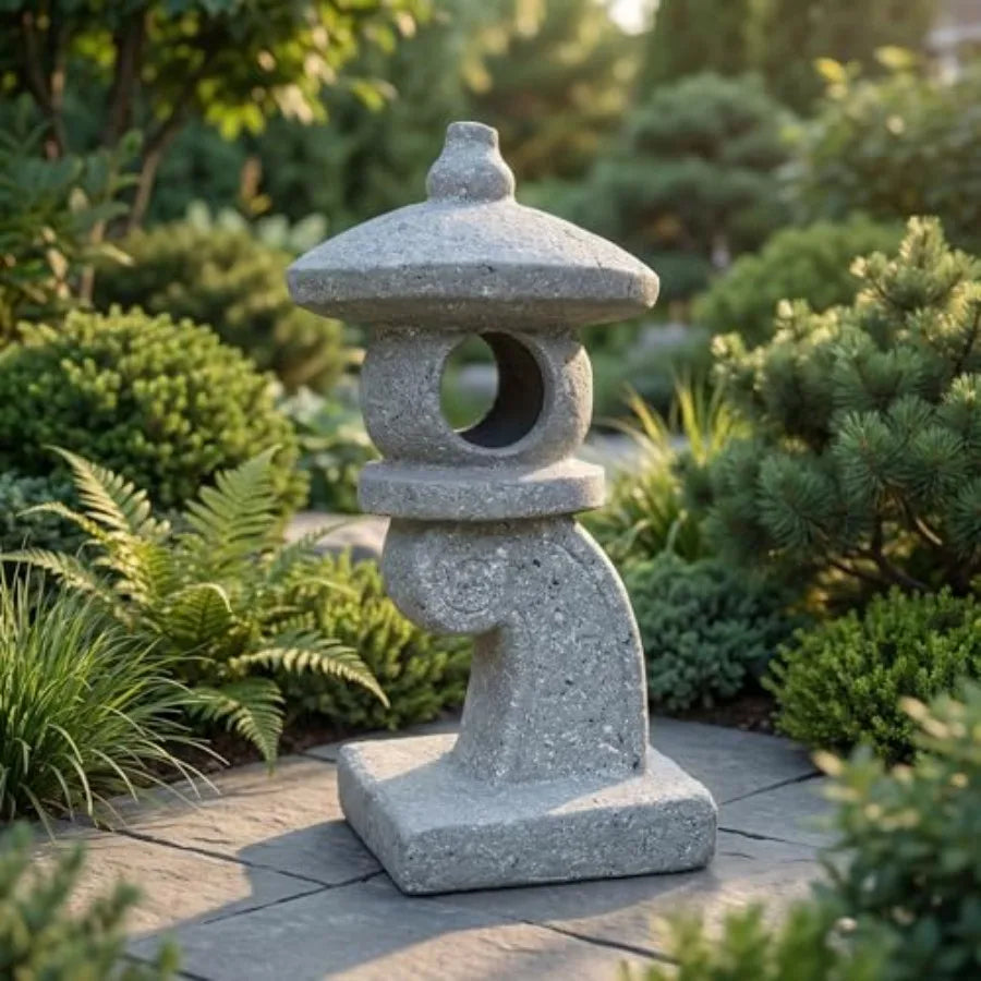 Solar Zen Pagoda Garden Statue With LED Light For Outdoor Decor