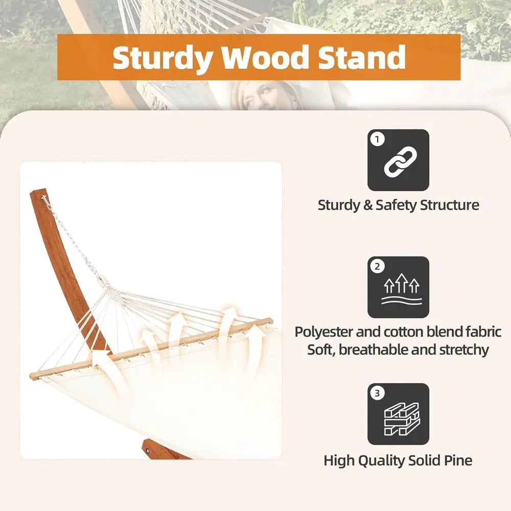 Hammock With Stand Heavy Duty Outdoor Lounger For Porch