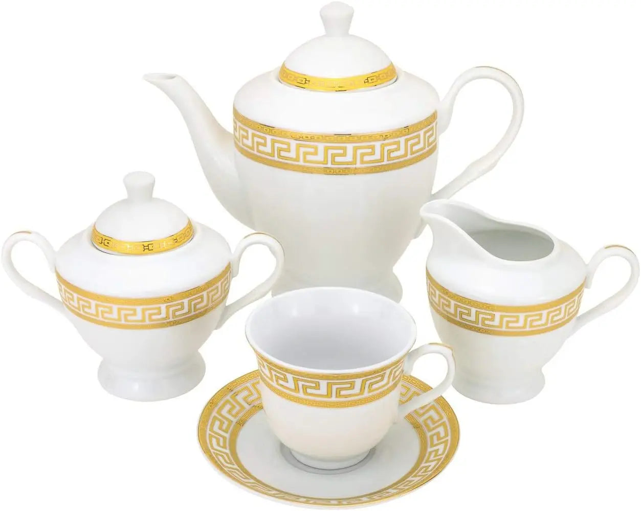 Bone Porcelain Dinnerware Set Antique Greek Design