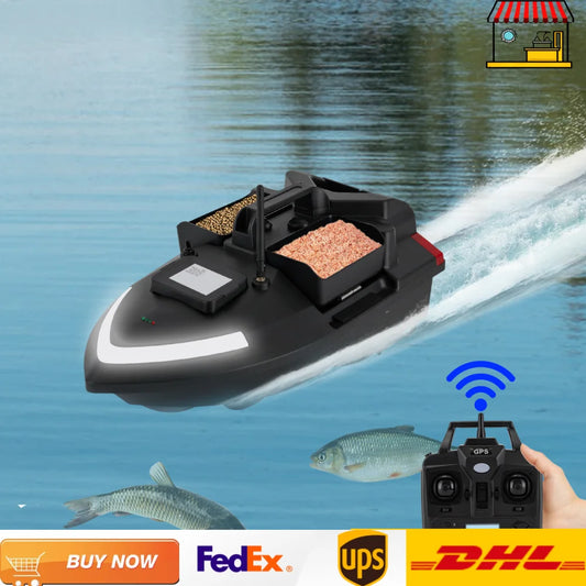Rechargeable Remote Control Bait Boat With GPS Fish Finder Charger
