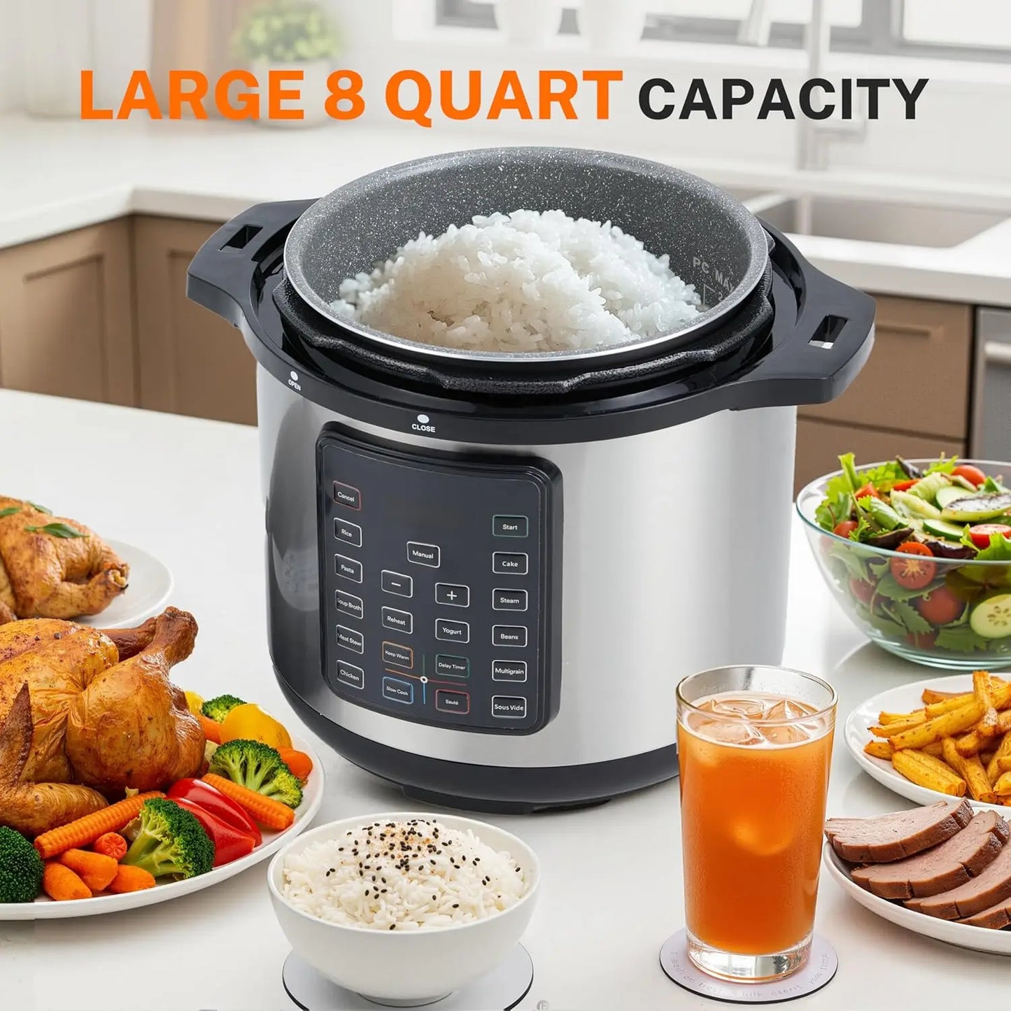Xmsj Stainless Steel Electric Pressure Cooker Slow Dishwasher Safe Appliance