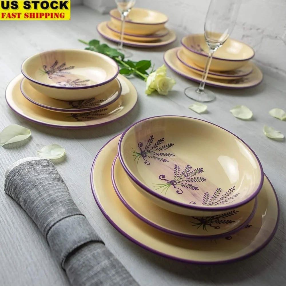 Handmade Ceramic Dinnerware Set Floral Design Eco Friendly Gift
