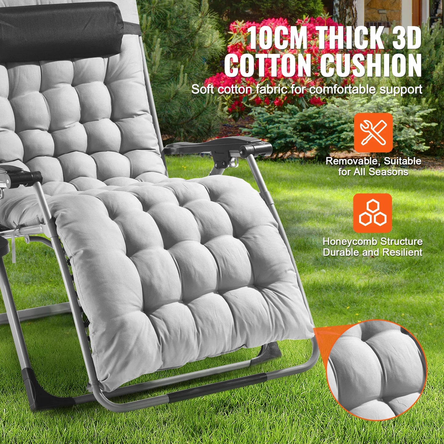 SucceBuy Zero Gravity Lounge Chair With Adjustable Recline And Cupholder