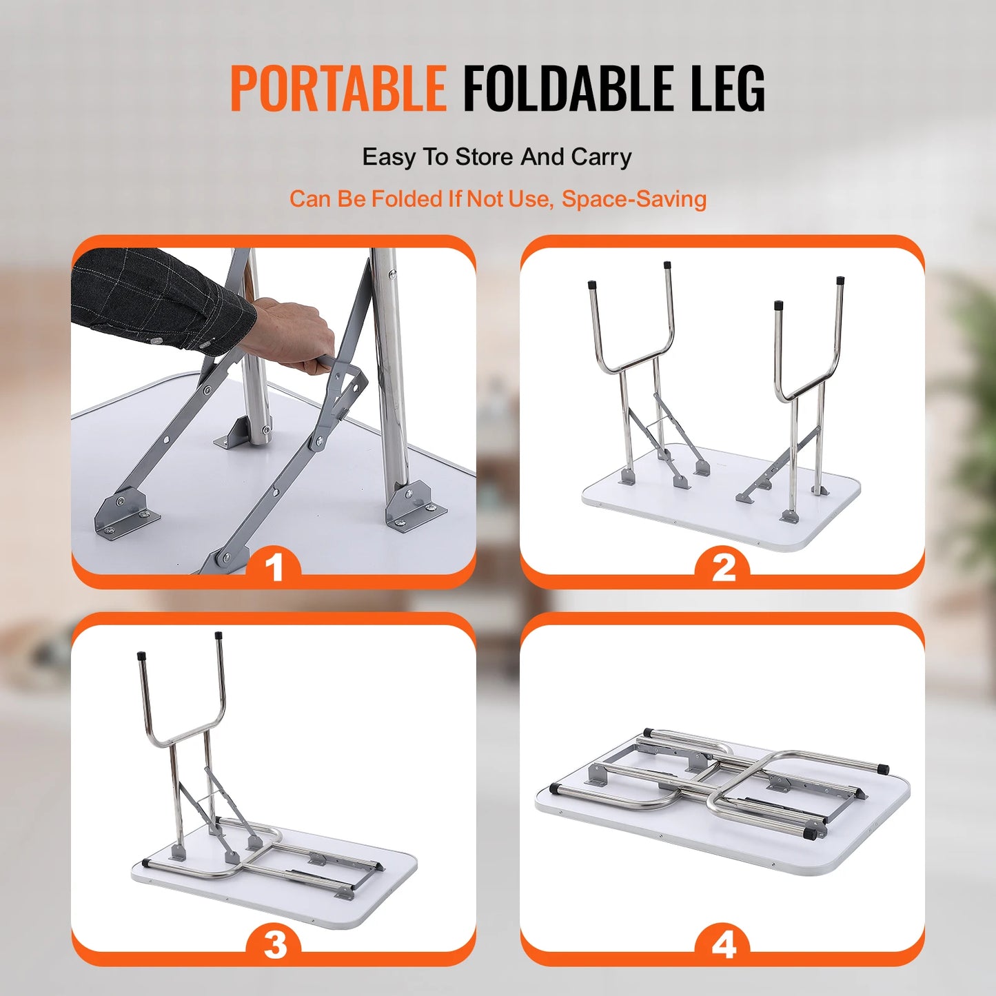 SucceBuy Foldable Pet Grooming Table with Two Arms and Clamp