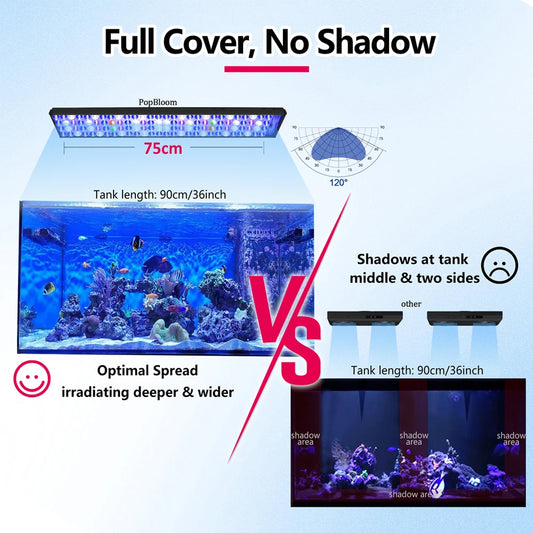 WiFi Full Spectrum Reef LED Light For Marine Aquariums