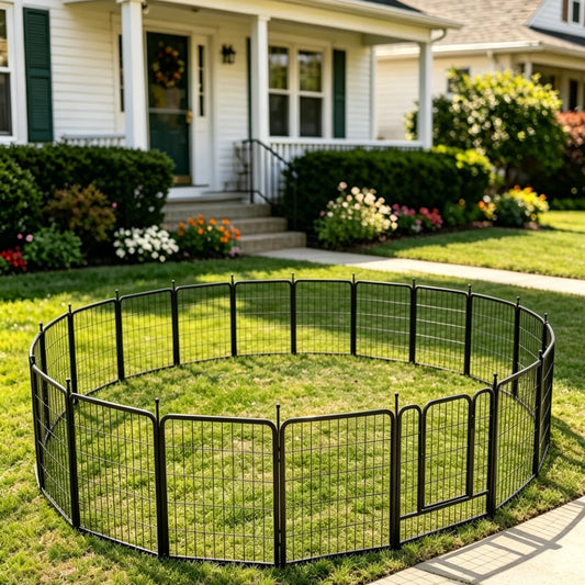 Heavy Duty Metal Dog Fence Portable Foldable Pet Playpen
