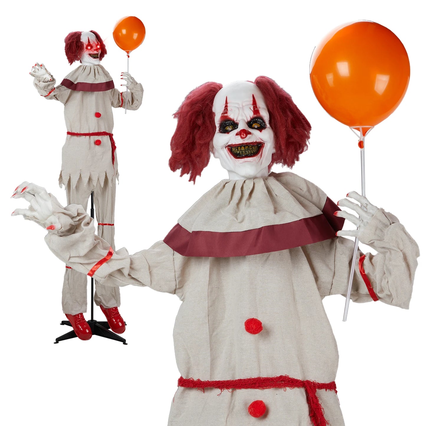 Joker Balloon Voice Control Halloween Standing Decoration for Outdoors