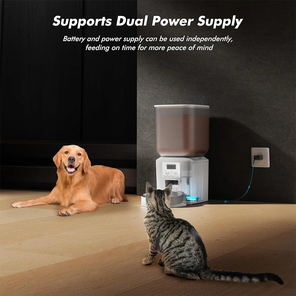 NITYERS 8L Automatic Pet Feeder with Voice Recording & Dual Power