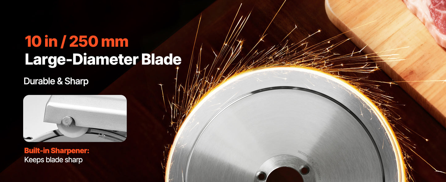 320W Commercial Meat Slicer With SUS420 Blade For Precise Slicing