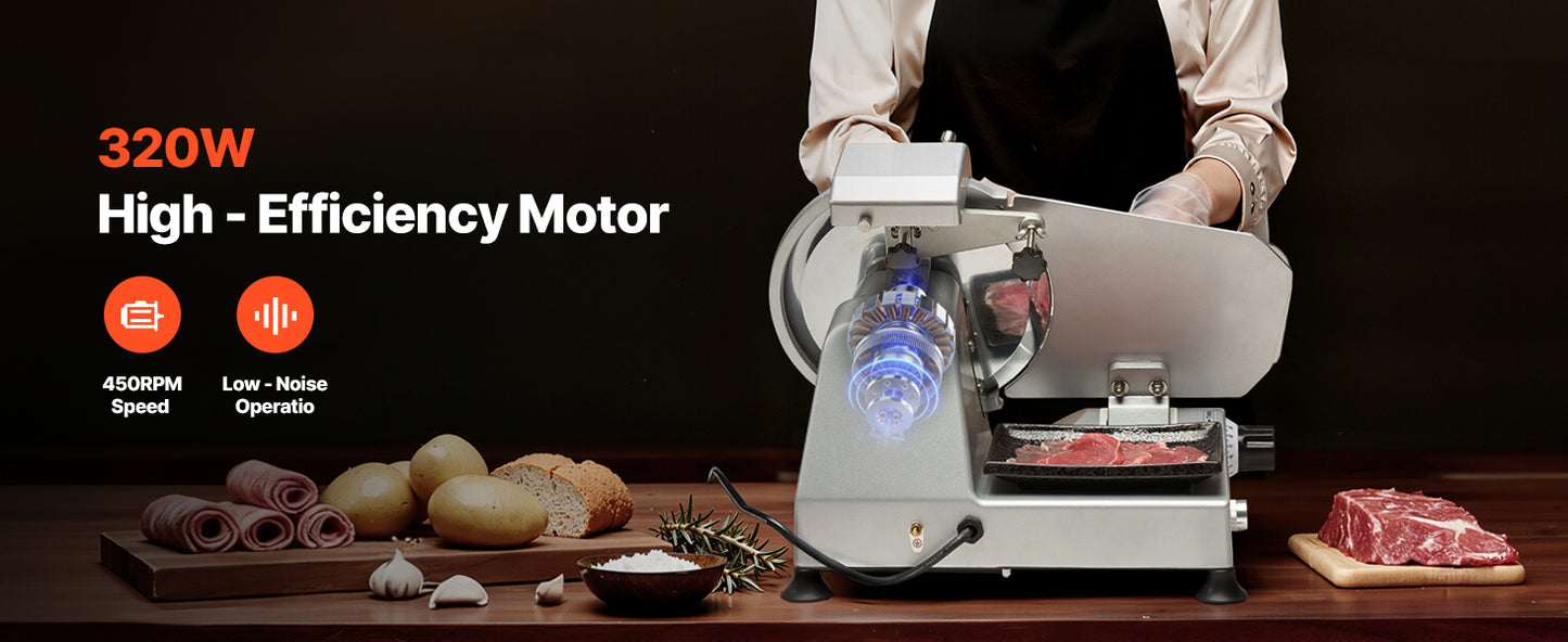 320W Commercial Meat Slicer With SUS420 Blade For Precise Slicing