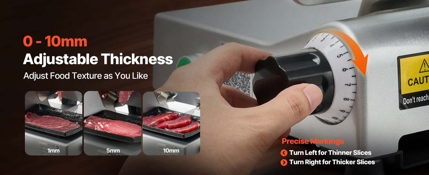 320W Commercial Meat Slicer With SUS420 Blade For Precise Slicing