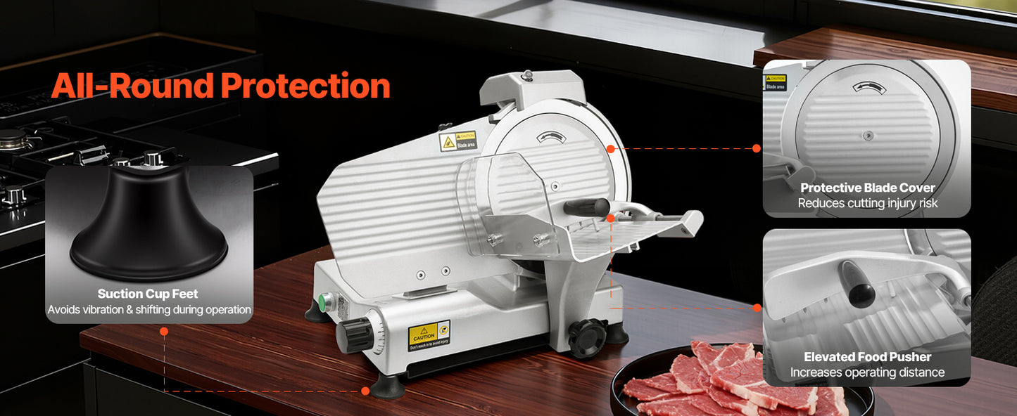 320W Commercial Meat Slicer With SUS420 Blade For Precise Slicing