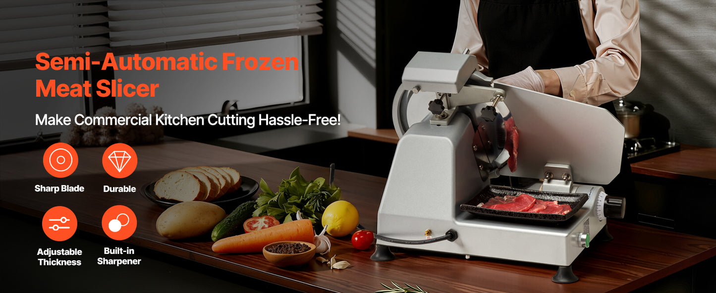 320W Commercial Meat Slicer With SUS420 Blade For Precise Slicing